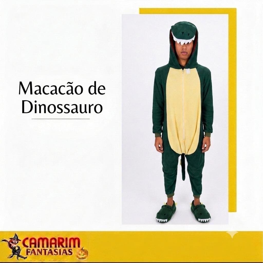 Fantasia Macacão de dinossauro — Camarim Fantasias